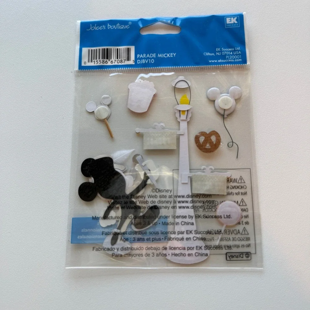 Disney Mickey Mouse Parade Dimensional Stickers EK Success Jolee's Boutique 7pc